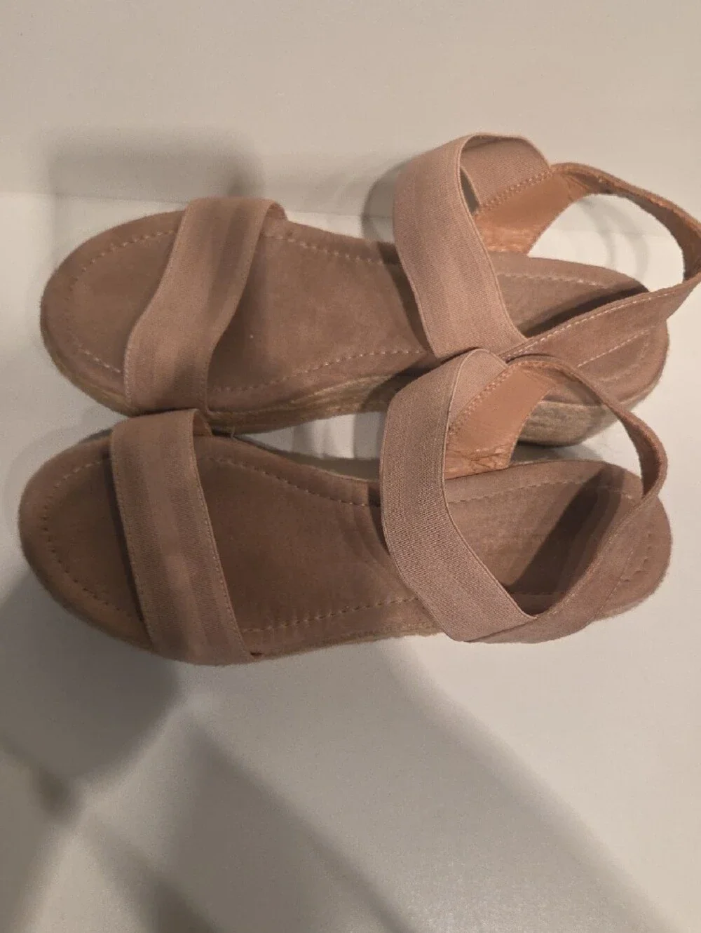 American Eagle Outfitters Taupe Espadrille Platform Sandals
